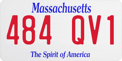 MA license plate 484QV1