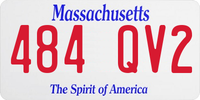 MA license plate 484QV2