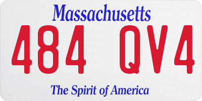 MA license plate 484QV4
