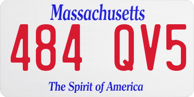 MA license plate 484QV5