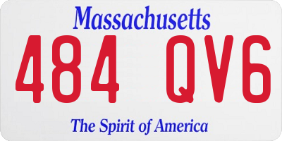 MA license plate 484QV6