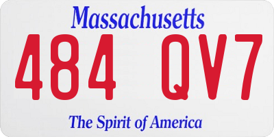 MA license plate 484QV7
