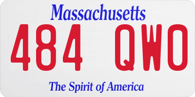 MA license plate 484QW0