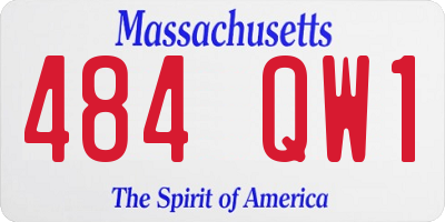 MA license plate 484QW1