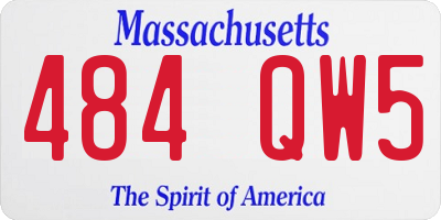 MA license plate 484QW5