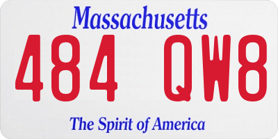 MA license plate 484QW8