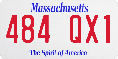 MA license plate 484QX1
