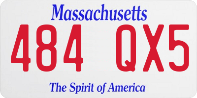 MA license plate 484QX5