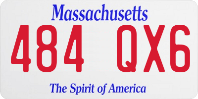 MA license plate 484QX6