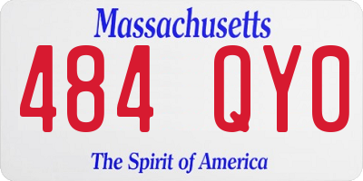 MA license plate 484QY0