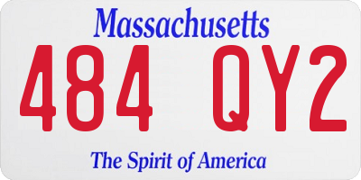 MA license plate 484QY2
