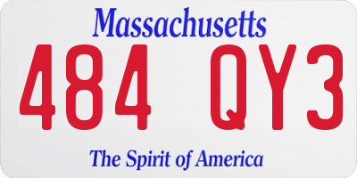 MA license plate 484QY3