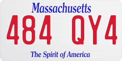 MA license plate 484QY4