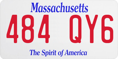 MA license plate 484QY6