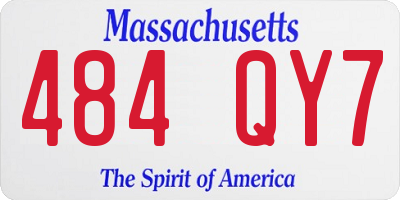 MA license plate 484QY7