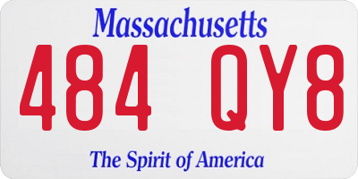 MA license plate 484QY8