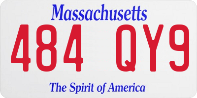 MA license plate 484QY9