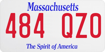 MA license plate 484QZ0