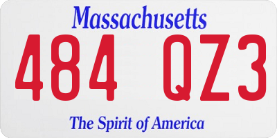 MA license plate 484QZ3