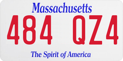 MA license plate 484QZ4