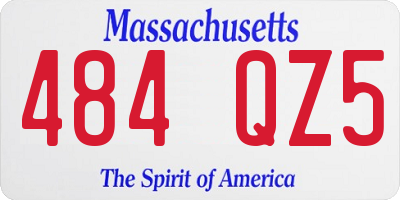 MA license plate 484QZ5