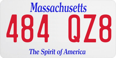 MA license plate 484QZ8