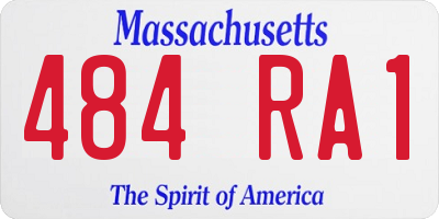 MA license plate 484RA1