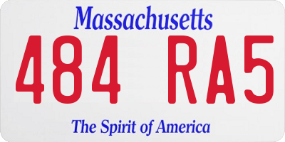 MA license plate 484RA5