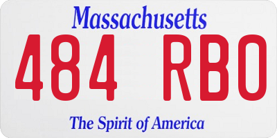 MA license plate 484RB0