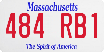MA license plate 484RB1