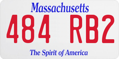 MA license plate 484RB2