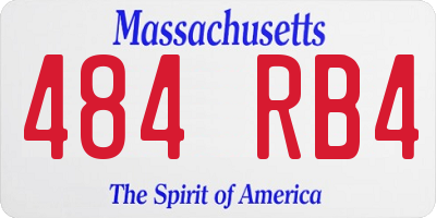 MA license plate 484RB4