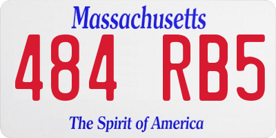 MA license plate 484RB5
