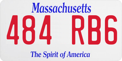 MA license plate 484RB6