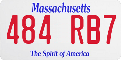 MA license plate 484RB7