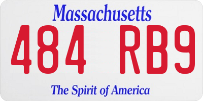 MA license plate 484RB9