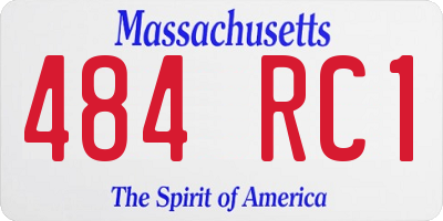 MA license plate 484RC1