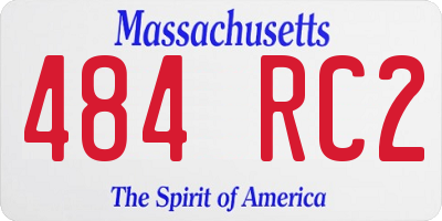 MA license plate 484RC2