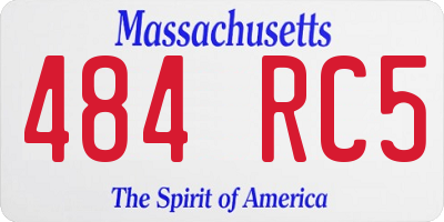 MA license plate 484RC5