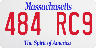 MA license plate 484RC9