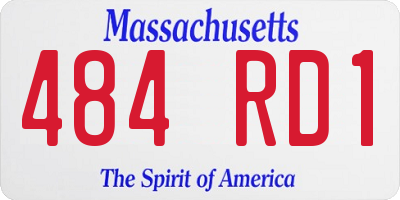 MA license plate 484RD1