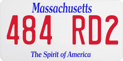 MA license plate 484RD2