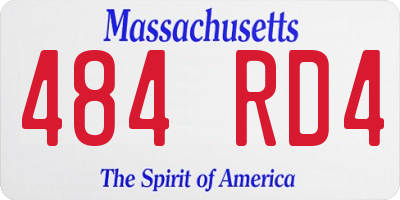 MA license plate 484RD4