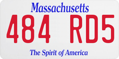 MA license plate 484RD5