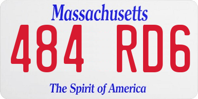 MA license plate 484RD6