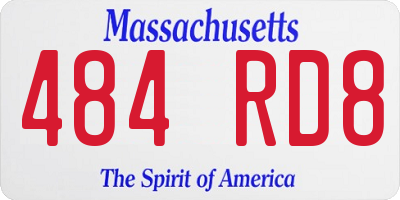 MA license plate 484RD8