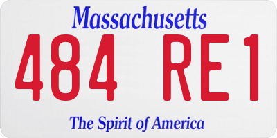 MA license plate 484RE1