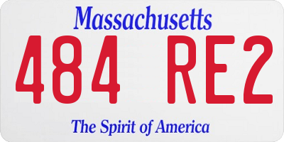 MA license plate 484RE2