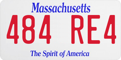 MA license plate 484RE4