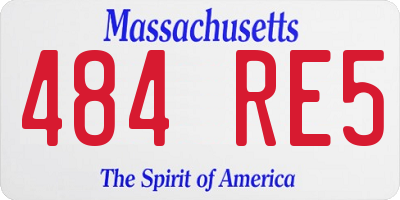 MA license plate 484RE5